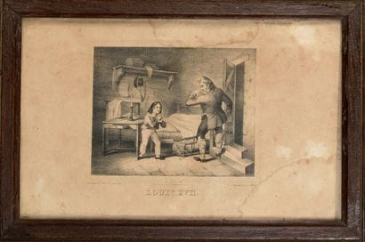 GRAVURE Le Dauphin Louis XVII au temple....
