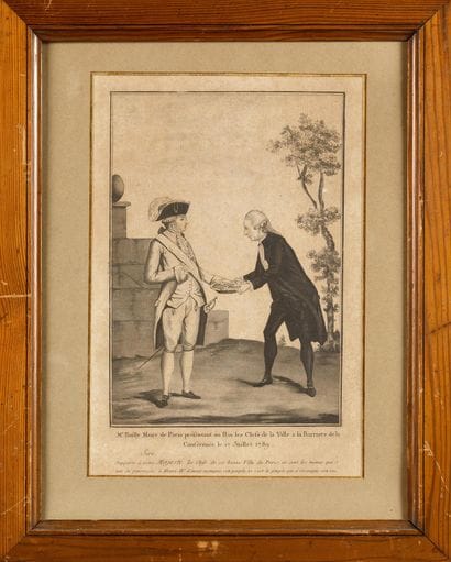 
DEUX GRAVURES : 

- « Mr Bailly Maire de...