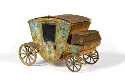 COFFRET EN FORME DE CARROSSE, Beau décor...