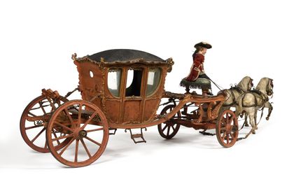 CARROSSE - BERLINE AVEC SON ATTELAGE. PREMIER...