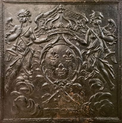 PLAQUE DE CHEMINEE AUX GRANDES ARMES DE FRANCE...