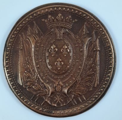 MEDAILLE EN BRONZE. Avers : Charles Philippe,...