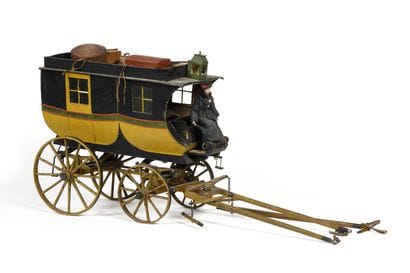 DILIGENCE DE VOYAGE OU MALLE-POSTE, MAQUETTE....