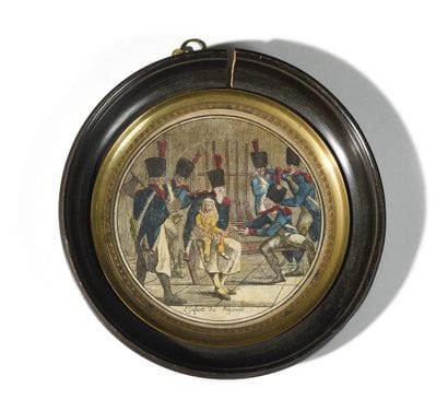 MÉDAILLON de forme ronde, orné d’une gravure...