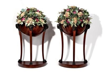 PAIRE DE CURIEUSES ET RARES JARDINIÈRES en...