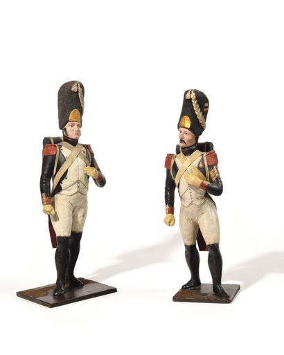 DEUX GRENADIERS DE LA GARDE IMPERIALE AU...