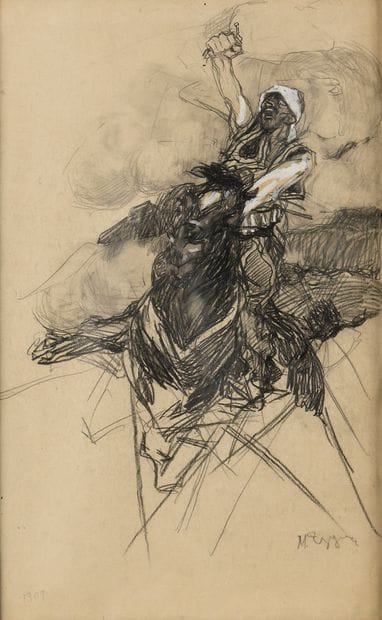 EZUCHEVSKI MIKHAIL (1880-1928)

Cavalier

Gouache...