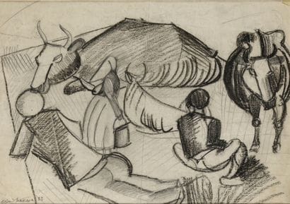 ENDRIKSON EVGENYA (1907-1994)

Les Vaches

Crayon...