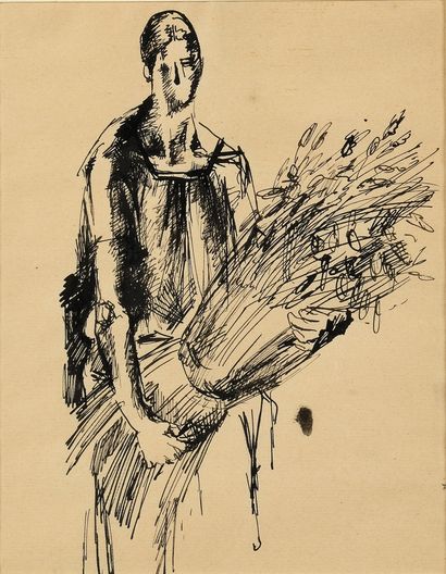 TCHELITCHEW PAVEL (1898-1957)

Paysanne

Encre...