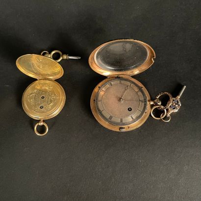 SET OF 2 POCKET WATCHES. ANONYMOUS POCKET...