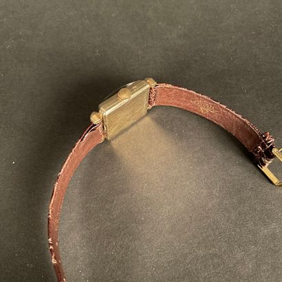PAUL BREGUETTE About 1960. Gold-plated wristwatch....