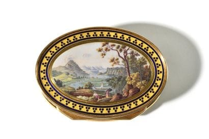 
MARIE-LOUISE. Superb oval gold and enamel...