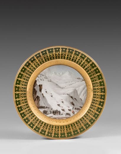 
SÈVRES Rare dessert plate from the Emperor's...