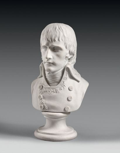SÈVRES Bisque bust representing General Bonaparte,...