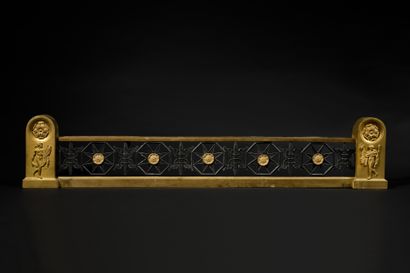 
BARRE DE FOYER OU «FEU A GALERIE» en bronze...