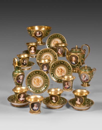 
SÈVRES Important porcelain cabaret named...