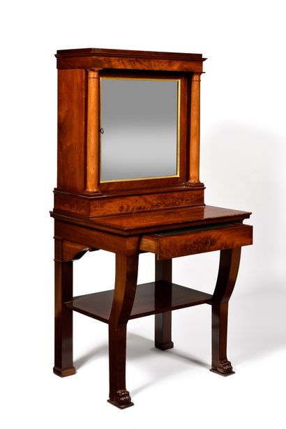 SMALL CABINET-BONHEUR DU JOUR in mahogany...