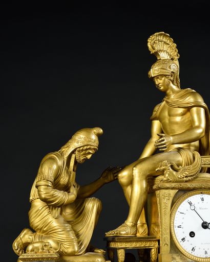 
IMPOSSIVE Gilt bronze HANGER probably representing...