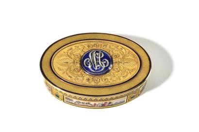 
MARIE-LOUISE. Superb oval gold and enamel...