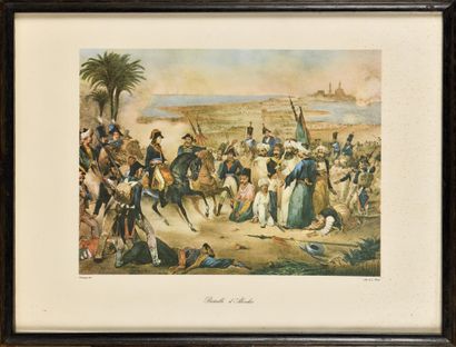 THREE ENGRAVINGS AND PRINT : Two photogravures...