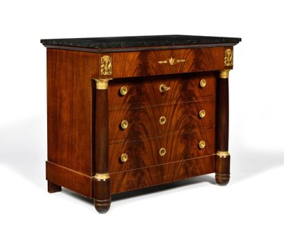 Rectangular mahogany and mahogany veneer...