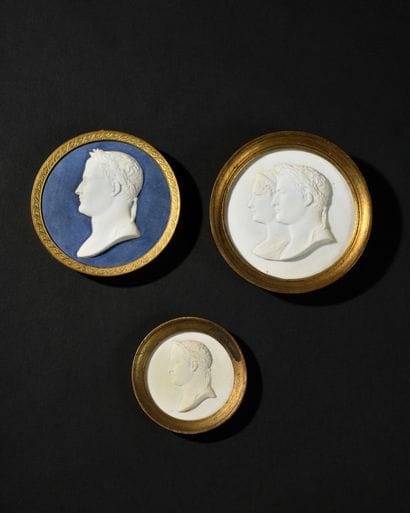 THREE MEDALS: -Napoleon and Marie Louise....