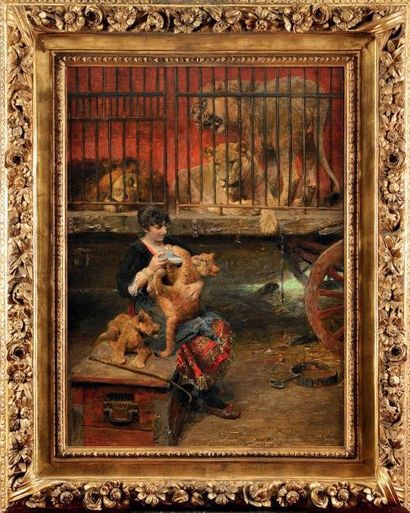 Paul Friedrich MEYERHEIM (Berlin 1842 - 1915)
Dompteuse...