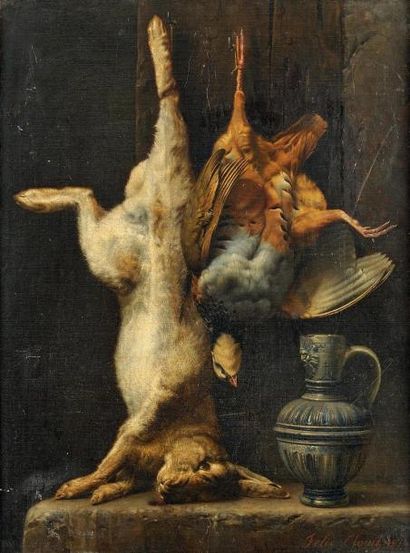 Félix CLOUET (?-1882)
Nature morte au lièvre...