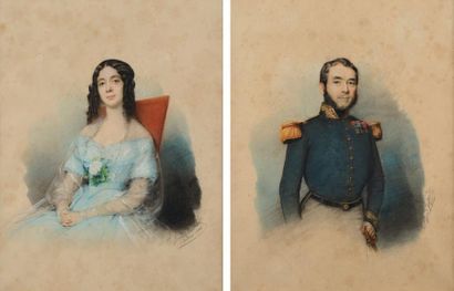Clothilde GERARD-JUILLERAT (Lyon 1806 - 1904)
Portrait...