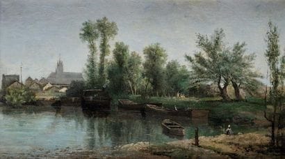 Hippolyte GIRARD (Paris 1847 - Garches 1891)
Barques...
