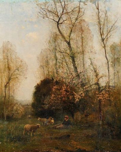 Louis Aimé JAPY (Berne 1840 - Paris 1916)
Paysanne...