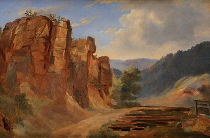 André GIROUX (Paris 1801 - 1879)
Les Monts...