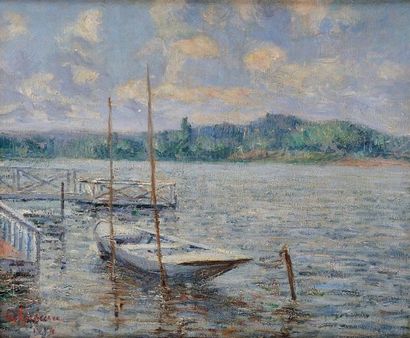 Gustave LOISEAU (Paris 1865 - 1935)
Barque...