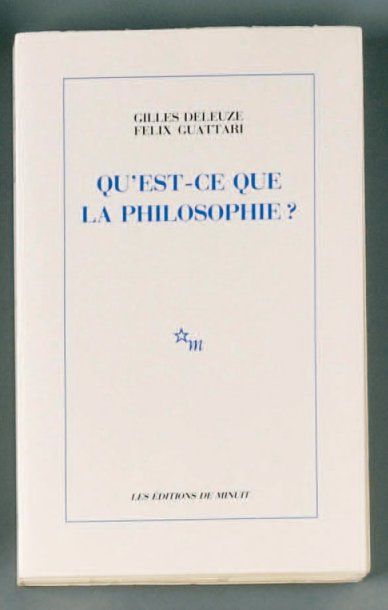 DELEUZE Gilles et Félix GUATTARI.
Qu'est-ce...