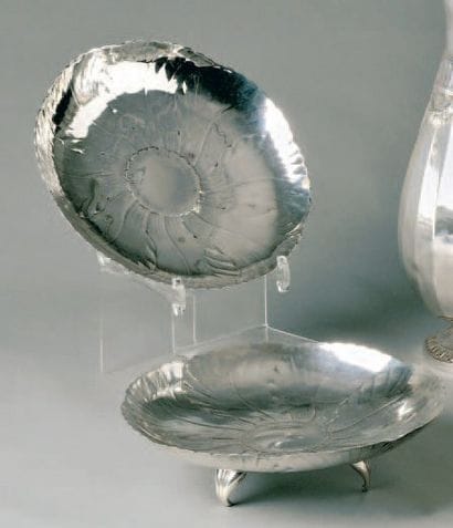 CHRISTOFLE
Paire de coupes présentoirs à...