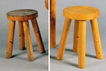 CHARLOTTE PERRIAND (1903-1999) - Circa 1965
Paire...