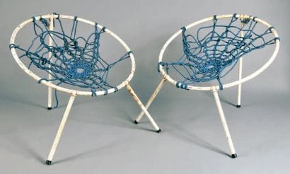 HOFFER - circa 1950
Paire de fauteuils pliables...