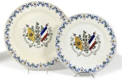 Deux assiettes commémoratives sur l’alliance...