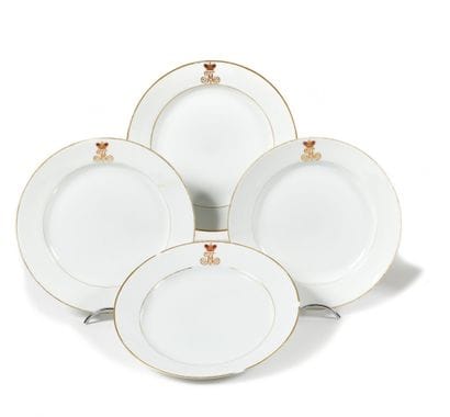 QUATRE ASSIETTES du service du « Palais fermier...