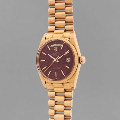ROLEX 

Day-Date Oxblood. 

Ref : 1803. 

Wristwatch...