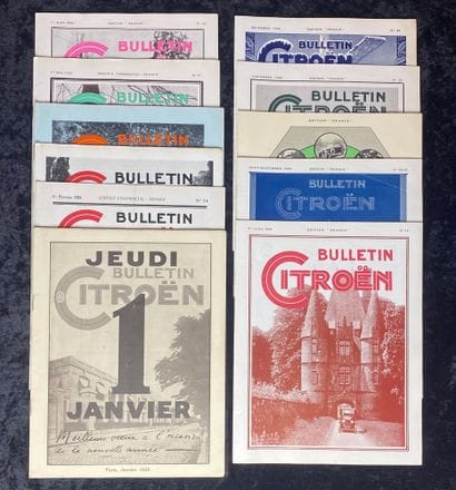 Bulletin Citroen
Janvier à Décembre 1925....