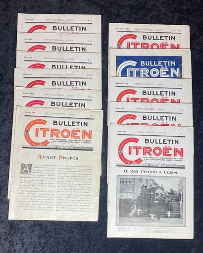 Bulletin Citroen
Janvier à Décembre 1924....