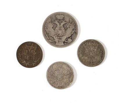 LOT de pièces de monnaie : 1) 30 kopeks -...