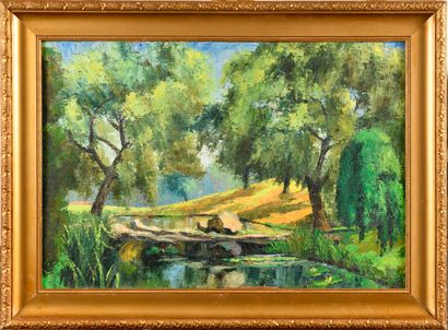 ECOLE RUSSE, XXe siècle

Paysage de forêt

Huile...