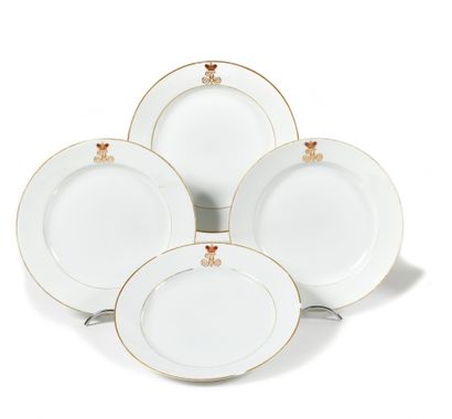 QUATRE ASSIETTES du service du « Palais fermier...