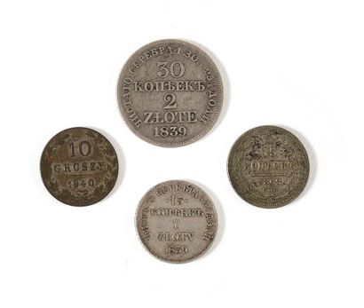 LOT de pièces de monnaie : 1) 30 kopeks -...