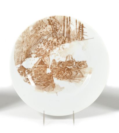 ASSIETTE avec une scène de neige

D’après...