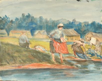 AXELROD Meer (1902-1970)

Aquarelle de double...