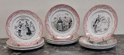 SARREGUEMINES

15 assiettes en faience sur...