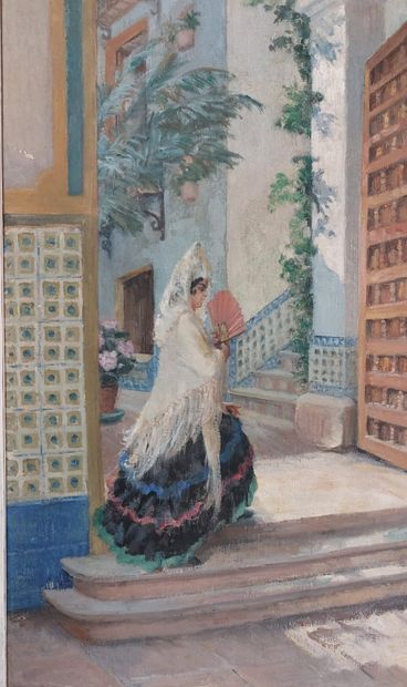ECOLE ORIENTALISTE

Femme à l'éventail

Huile...